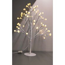 Drzewko świąteczne białe ciepłe kulka 44 LED