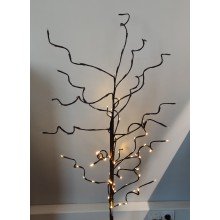 Drzewko brązowe LED białe ciepłe 140 cm