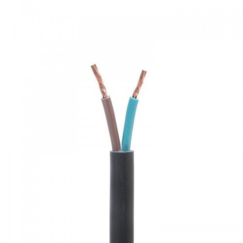 Przewód kabel OMY 2x0,5 mm2 H03VV-F 300V czarny elektryczny linka