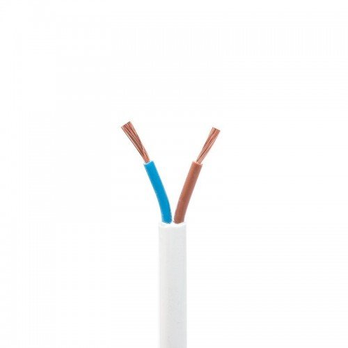Przewód kabel elektryczny OMY 2x0,75 mm2 H03VV-F 300V biały
