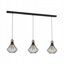 Lampa wisząca rustykalna jewel black 3xE27