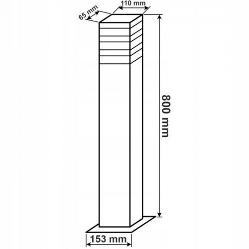 Lampa ogrodowa słupek stojąca zewnętrzna 80cm