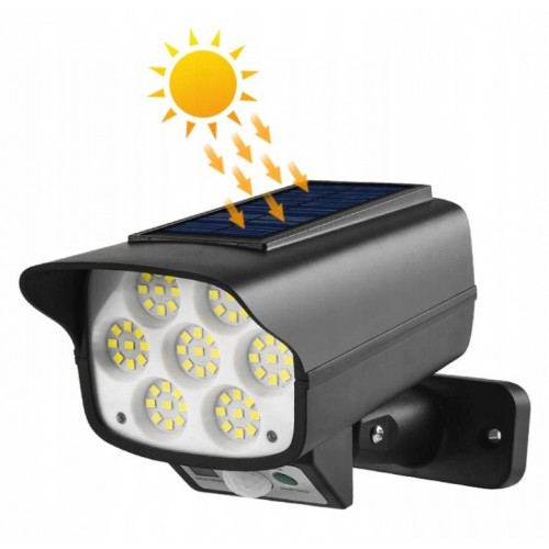 Lampa solarna atrapa kamery ogrodowa czujnik ruchu