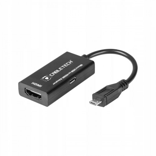 Adapter Cabletech MHL Micro USB HDMI FullHD czarny