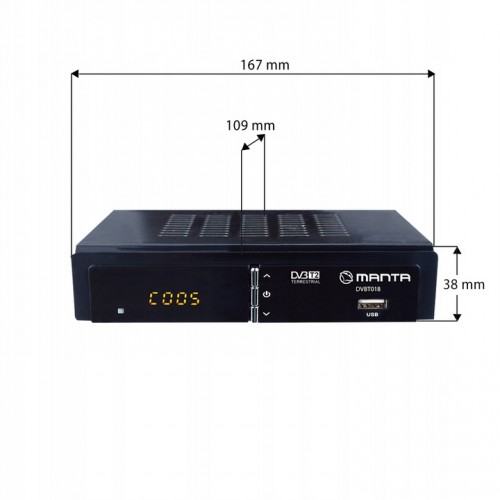 Dekoder Tuner telewizyjny DVB-T2/HEVC Manta DVBT018