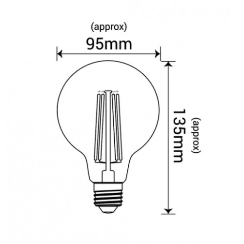 Żarówka Filament Led G95 glob E27 6,5W 806lm