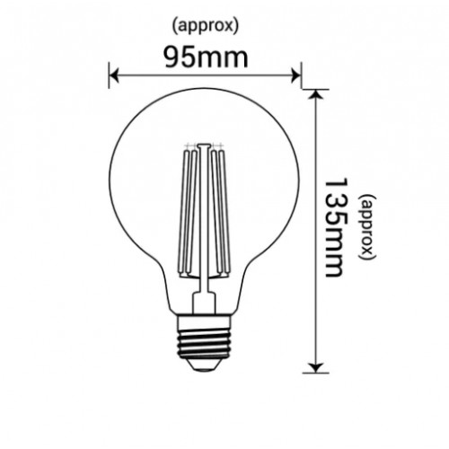 Żarówka Filament Led G95 glob E27 6,5W 806lm EDG020NW