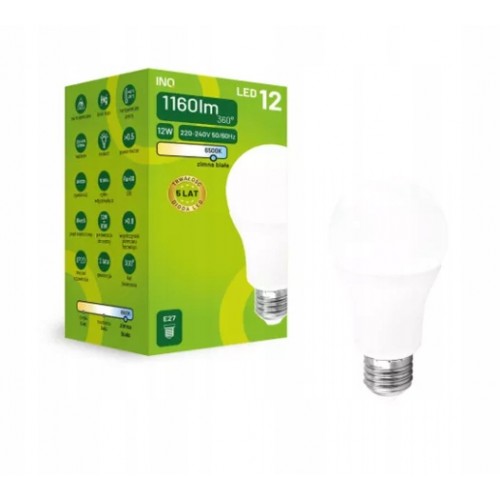 Lampa żarówka E27 A60 12W bulb 1160lm 6500K