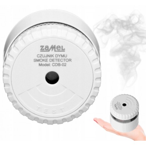 Czujnik alarm detektor dymu Mini bateryjny 85 dB 663277