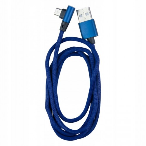 Przewód kabel USB A - micro USB kątowy 1 m 663406