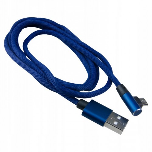 Przewód kabel USB A - micro USB kątowy 1 m 663406