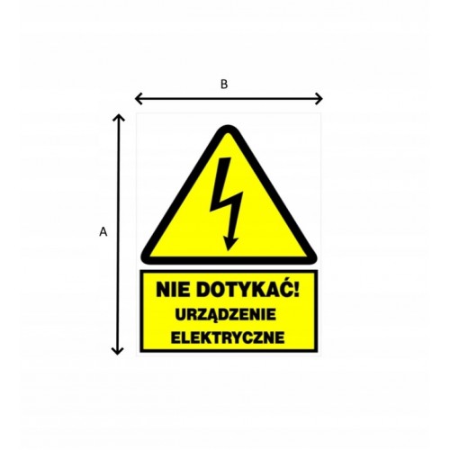 Tablica znak nie dotykać urządzenie elektryczne