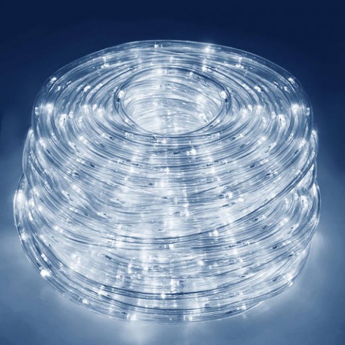 Wąż świetlny na zewnątrz lampki ogrodowe 360 LED 20m biały zimny
