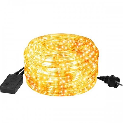 Wąż świetlny na zewnątrz lampki ogrodowe 360 LED 20m ciepły biały
