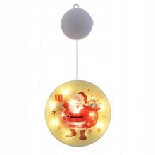 Bombka zawieszka LED świąteczna choinkowa Mikołaj okrągłe