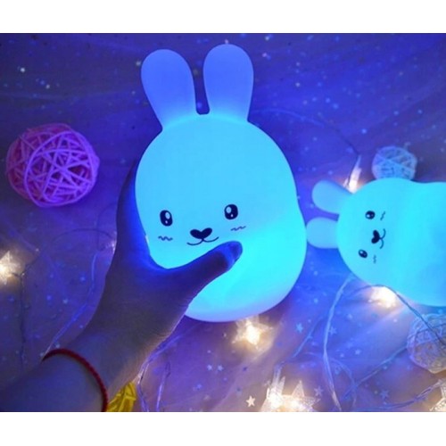 Lampka nocna dla dzieci króliczek rgb pilot USB