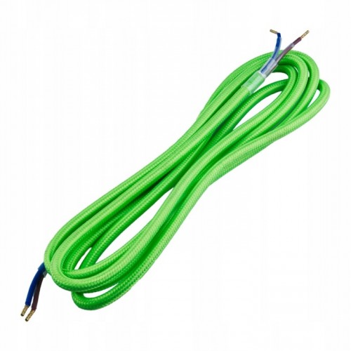 Przewód elektryczny kabel zasilający w oplocie 1,8 m zielony