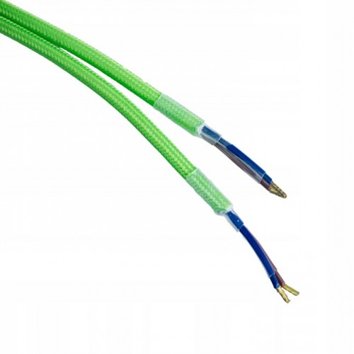 Przewód elektryczny kabel zasilający w oplocie 1,8 m zielony