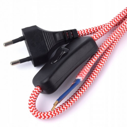 Kabel z włącznikiem w oplocie przewód elektryczny
