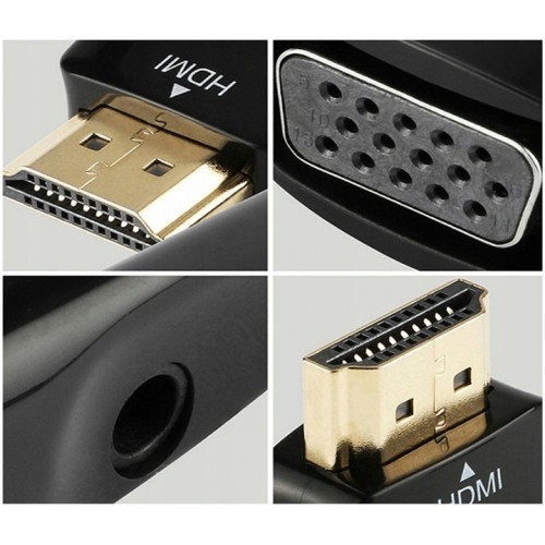 Adapter konwerter HDMI na vga + hd audio