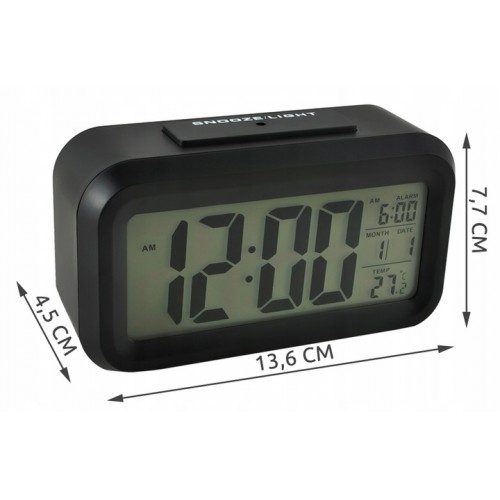 Zegar budzik cyfrowy elektroniczny termometr LED