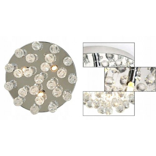 Lampa sufitowa plafon żyrandol kryształki glamour