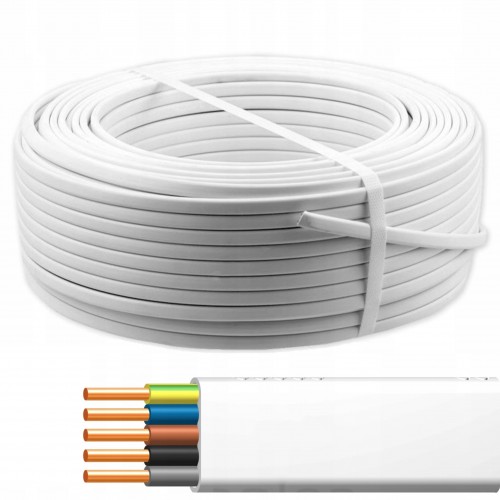 Kabel przewód YDYp 5x2,5 450/750V płaski 1m