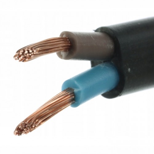 Kabel przewód OMYp 2x0,75 linka mieszkaniowy płaski elektryczny czarny