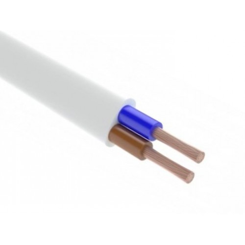 Przewód kabel OMYp 2x1 płaski biały mieszkaniowy linka elektryczny