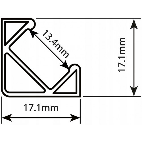 Profil led narożny corner mleczny Prescot 1 M