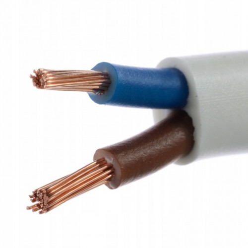 Przewód kabel elektryczny linka OMYp 2x1,5 mieszkaniowy płaski biały