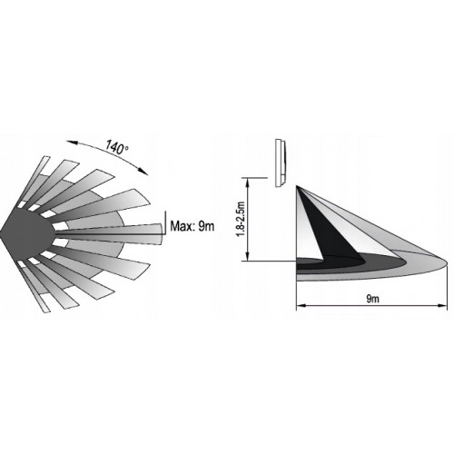 Lampa ogrodowa kinkiet z czujnikiem ruchu 10W