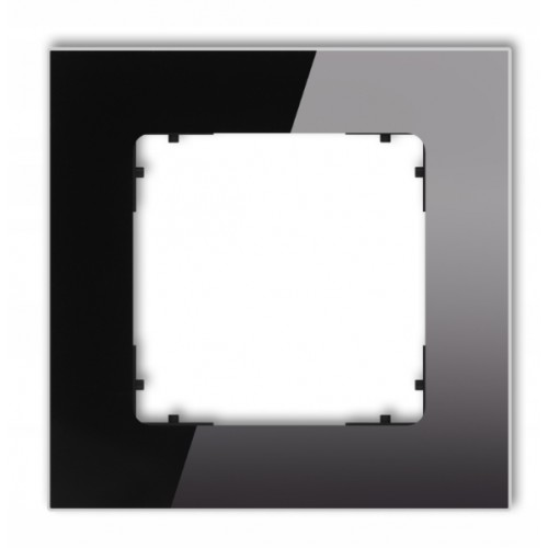 Ramka pojedyncza kwadratowa Icon efekt szkła Karlik czarny