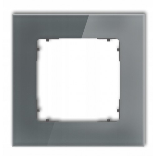 Ramka pojedyncza kwadratowa Icon efekt szkła Karlik grafit