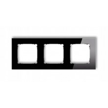 Ramka potrójna kwadratowa Icon efekt szkła karlik czarny