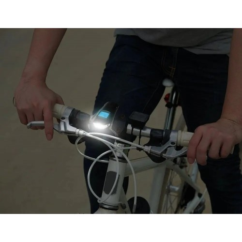 Lampka rowerowa Led przód tył + licznik + dzwonek