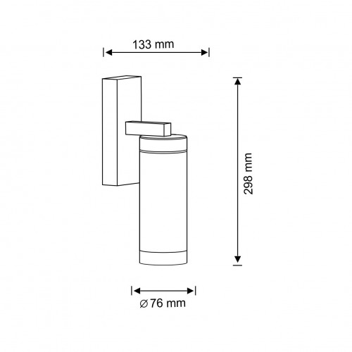 Kinkiet ogrodowy lampa ścienna Spectra czarny 30cm