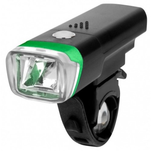 Lampka rowerowa światło przód oświetlenie latarka zielona green