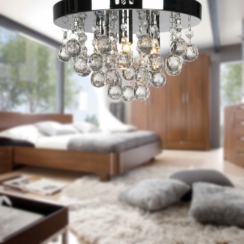 Lampa sufitowa plafon żyrandol kryształki glamour