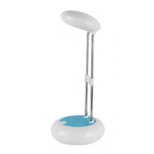 Lampka biurkowa LED 2,5W szkolna stołowa biurowa biało-niebieska ruchomy wysięgnik