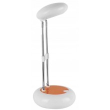 Lampka biurkowa LED 2,5W szkolna stołowa biurowa biało-pomarańczowa ruchomy wysięgnik