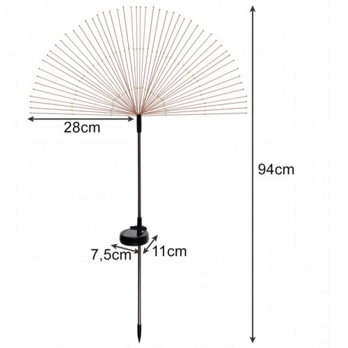 Lampa solarna LED drzewko dmuchawiec