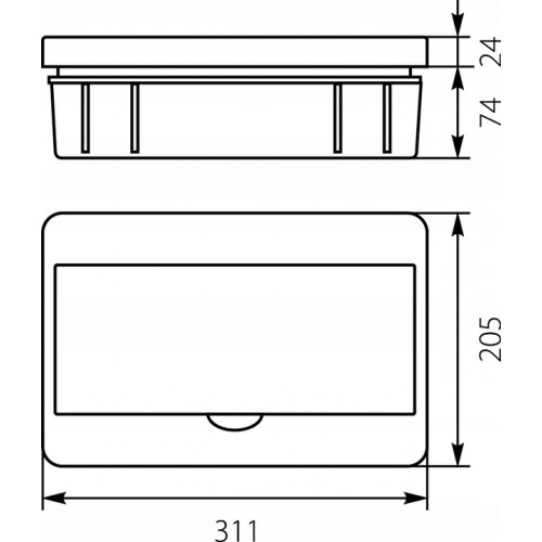 Rozdzielnica modułowa 1x12 podtynkowa IP40 RP-12/B