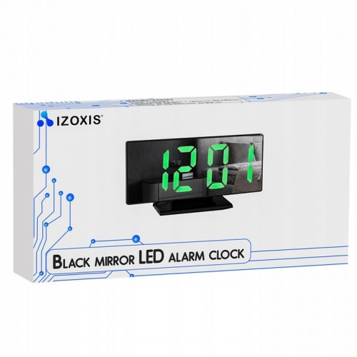 Zegar elektroniczny LED budzik lustro termometr