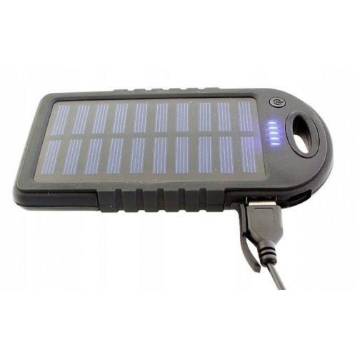 Powerbank ładowarka turystyczna solarny USB micro