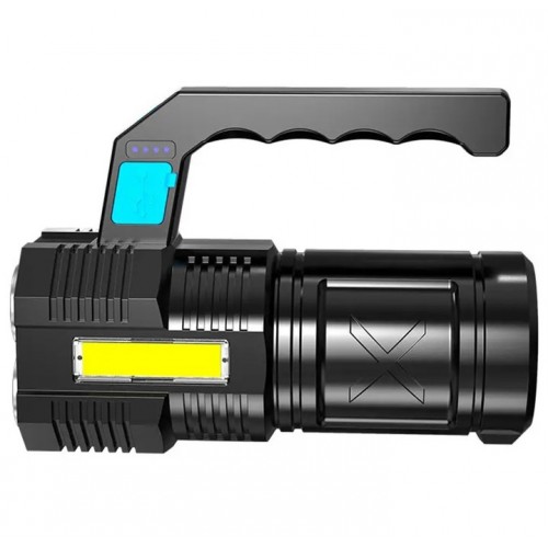 Latarka LED reflektor taktyczna szperacz akumulatorowa 5 LED USB