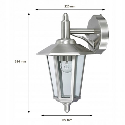 LAMPA KINKIET OGRODOWY ELEWACYJNY ZEWNĘTRZNY JUPITER E27 60 W