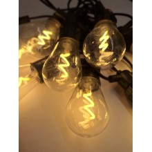 Girlanda ogrodowa lampki LED na taras łańcuch świetlny ciepła barwa 5M IP44 czarna