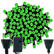 Lampki choinkowe 100 LED zielone programator dodatkowe gniazdo