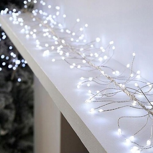Girlanda gałązka drucik zimny biały  łańcuch świetlny 500 LED 12,5 m